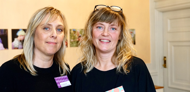 Kuratorerna Stina Söderqvist och Martina Friden, ASIH Ersta Hospiceklinik resp. ASIH Stockholm Södra Fruängen.