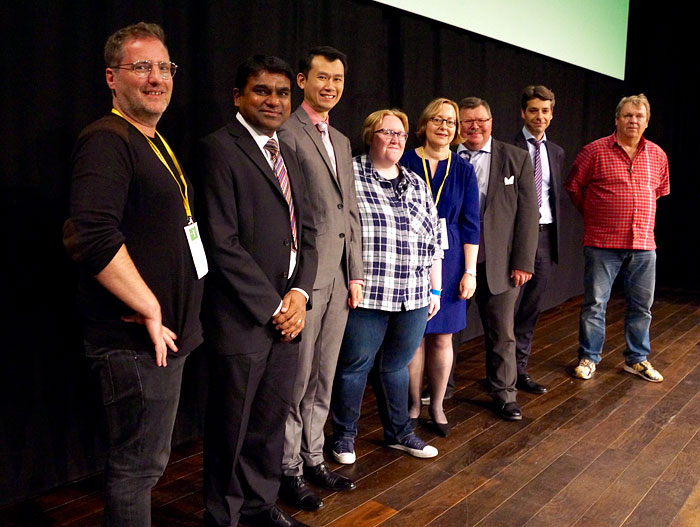 Tim Moore, Anil Patil, Yongjie Yon, Ailsa Tweedie, Elizabeth Hanson, Lennart Magnusson,Stecy Yghemonos och Ingvar Nilsson.