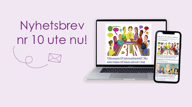 En mobil och en dator som visar nya nyhetsbrevet