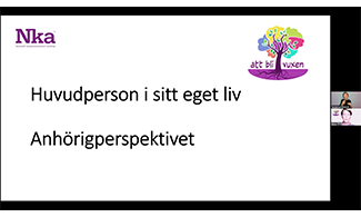 Ett träd och texten Att bli vuxen.