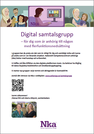 Flyer digital samtalsgrupp