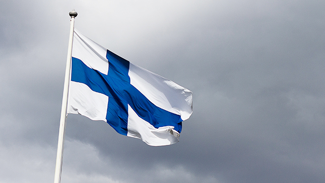 Finlands flagga.