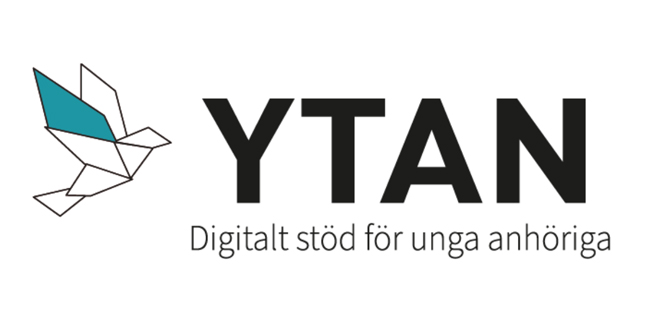 Logga med texten "YTAN – Digitalt stöd för unga anhöriga"